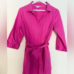 Boden Vibrant Pink Belted Dress